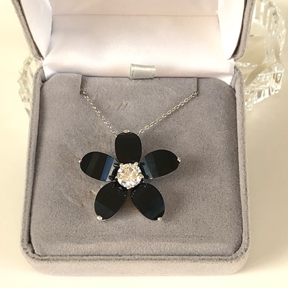 Argento Vivo Jewelry - ARGENTO VIVO Sterling Crystal Flower Necklace
